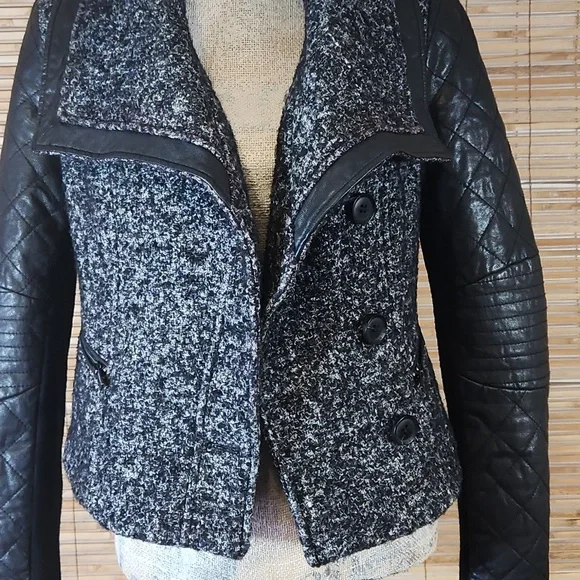 Tweed & Leather Motorcycle Jacket - Picture 8 of 10